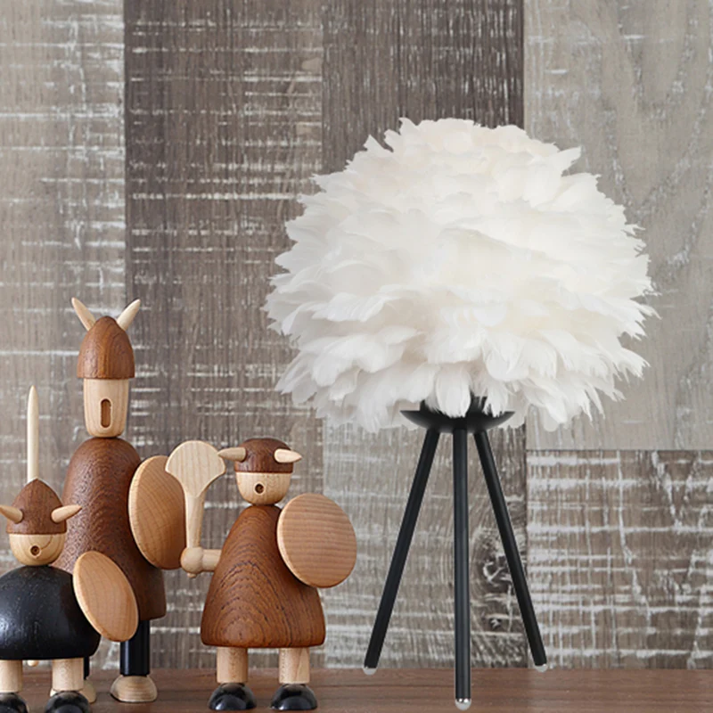 Lampe de table de salon à 1 tête, petite lampe de bureau blanche moderne avec abat-jour en tissu fleuri Clearhalo