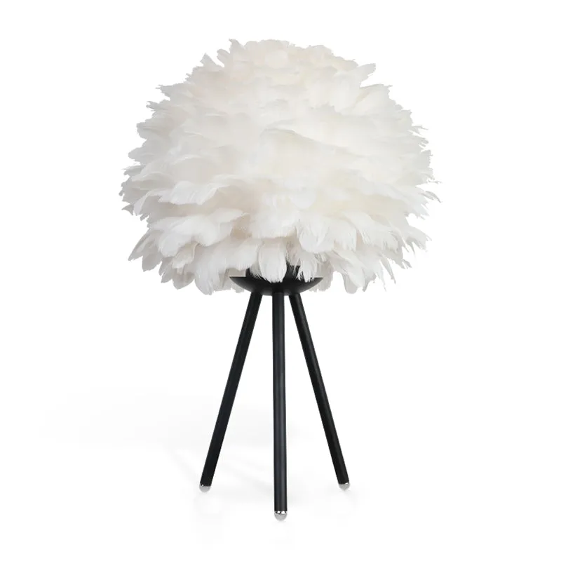 Lampe de table de salon à 1 tête, petite lampe de bureau blanche moderne avec abat-jour en tissu fleuri Clearhalo