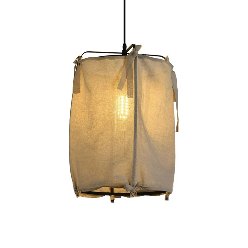 Lanterne suspendue de 12 "/14"/16 "de large, éclairage moderne en tissu, 1 lumière blanche, lampe suspendue pour Restauran...