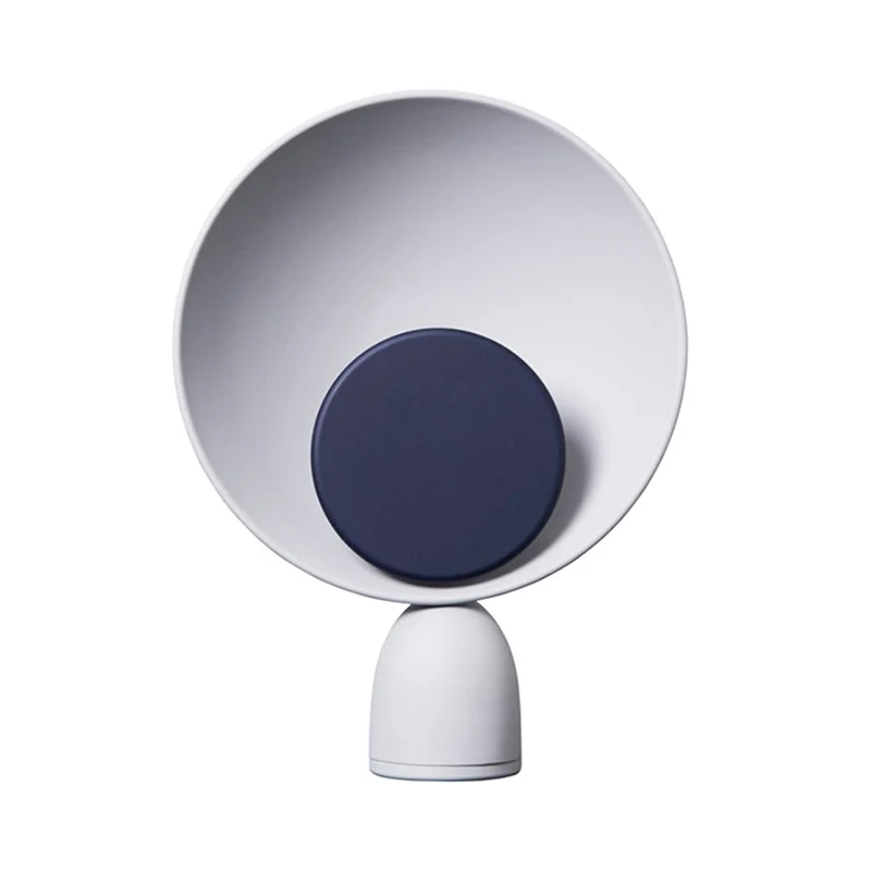 LED chambre liseuse modernisme bleu nuit lampe de Table avec soucoupe abat-jour en métal Clearhalo