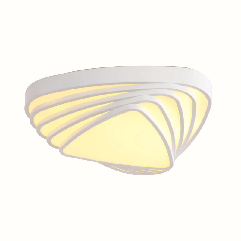 Luminaire encastré en acrylique triangulaire moderne, luminaire de plafond LED intégré pour chambre à coucher, blanc chaud...