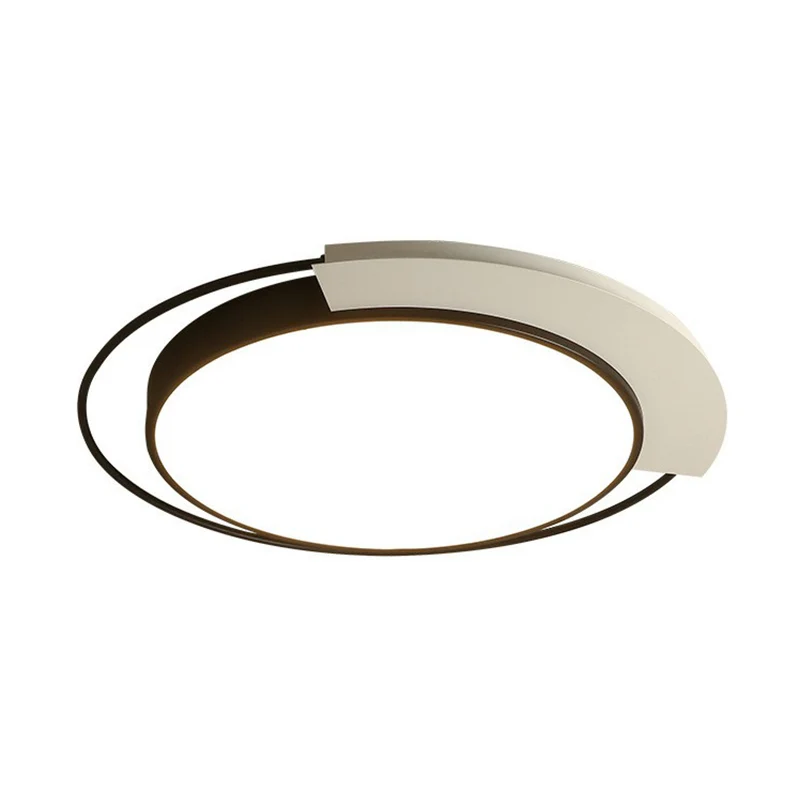 Luminaire encastré circulaire nordique en acrylique pour salon, luminaire LED en noir et blanc Clearhalo