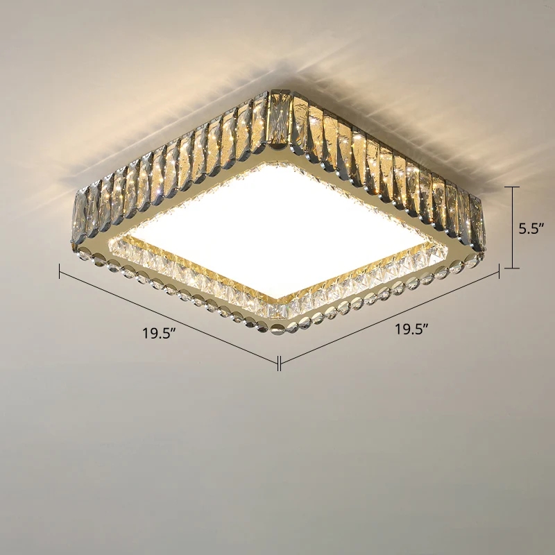Luminaire encastré géométrique plafonnier minimaliste cristallin pour chambre à coucher Clearhalo