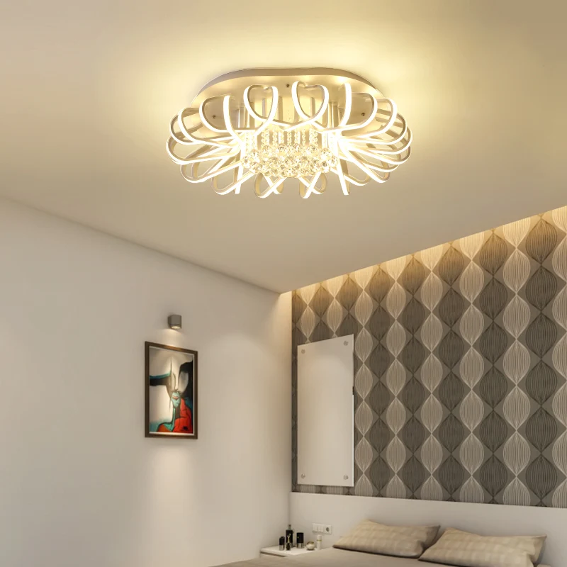 Luminaire encastré ovale en acrylique de 19,5 / 24,5 po de W, éclairage de plafond blanc moderne à LED avec accent de boul...