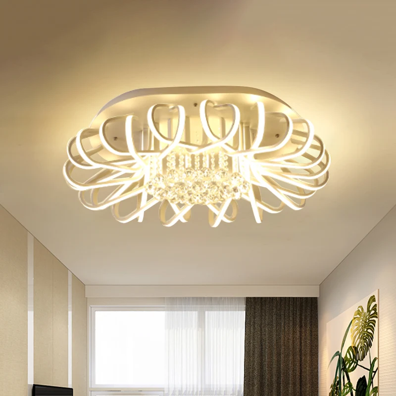 Luminaire encastré ovale en acrylique de 19,5 / 24,5 po de W, éclairage de plafond blanc moderne à LED avec accent de boul...