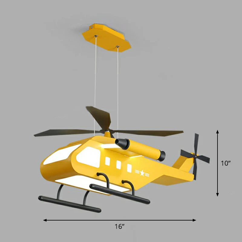 Luminaire de lustre de dessin animé d'éclairage de Suspension de LED d'avion acrylique pour la maternelle Clearhalo