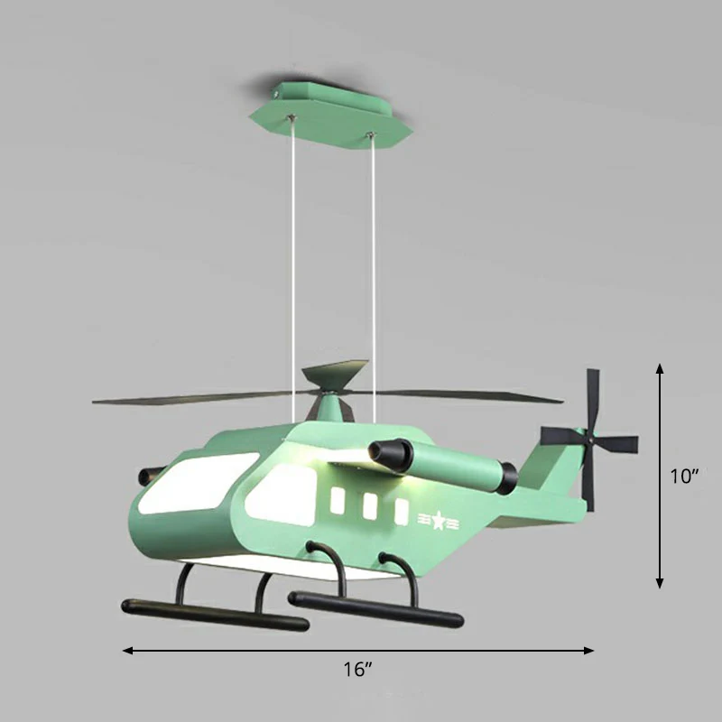 Luminaire de lustre de dessin animé d'éclairage de Suspension de LED d'avion acrylique pour la maternelle Clearhalo