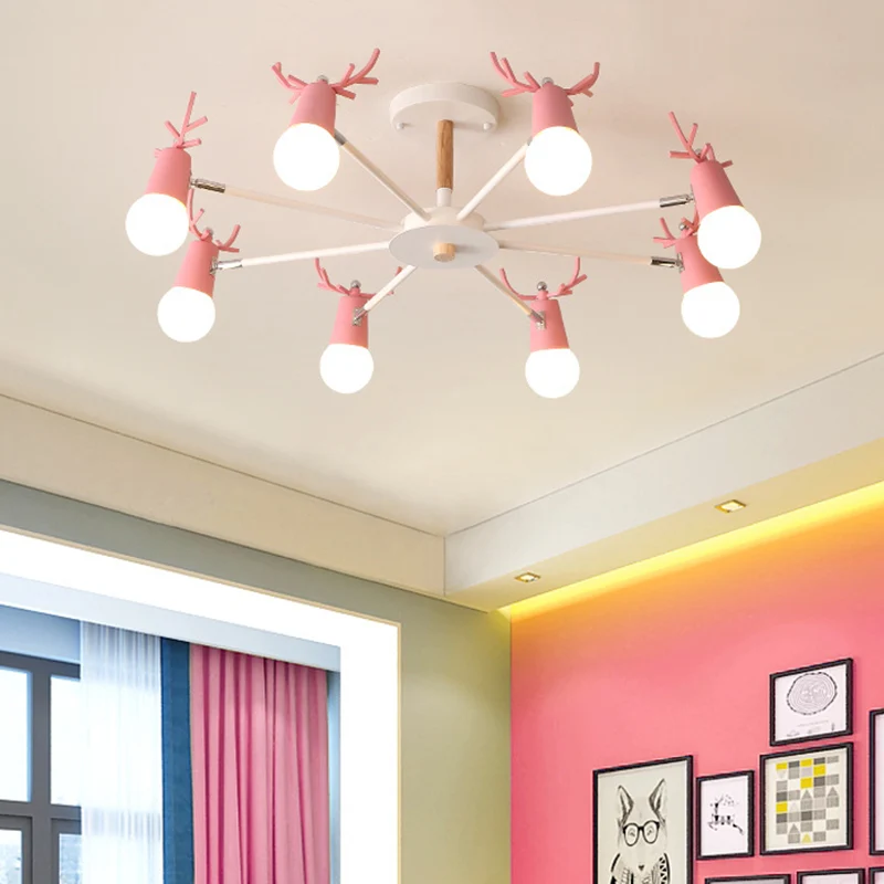 Luminaire monté au plafond en métal Antler Semi Mount Lighting Simplicity avec conception d'ampoule exposée Clearhalo