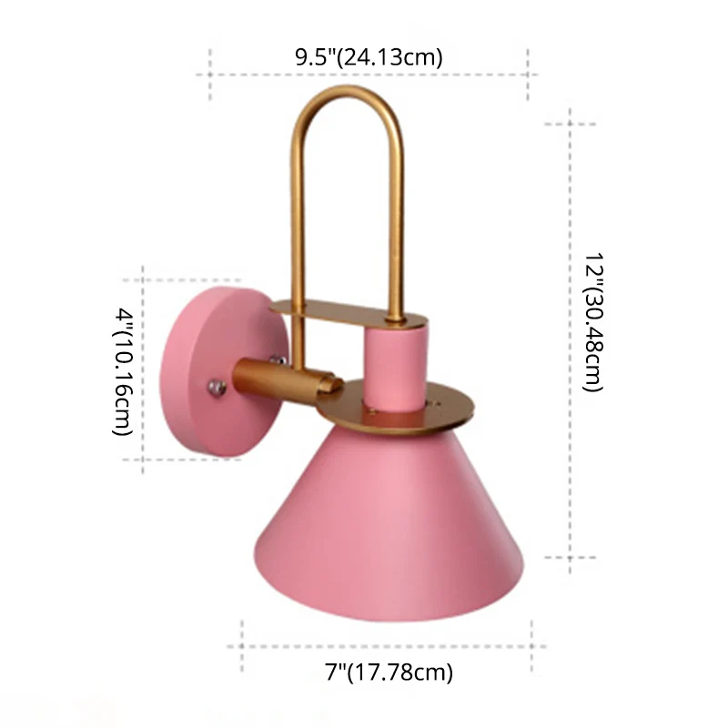Luminaire mural de Style macaron, applique colorée en métal pour chambre d'hôtel Clearhalo