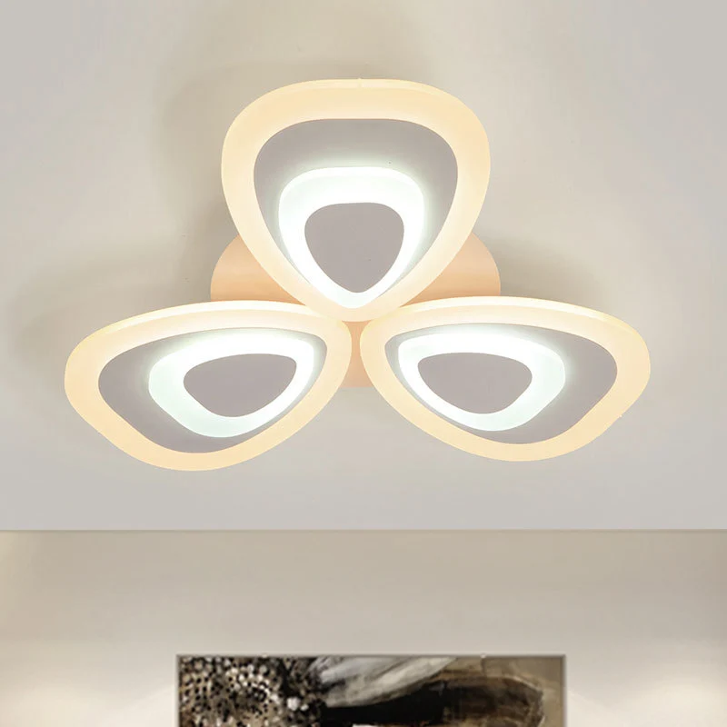 Luminaire de plafond en acrylique queue de paon, moderne, 3/5/9 lumières LED, lampe encastrée blanche, lumière chaude/blan...