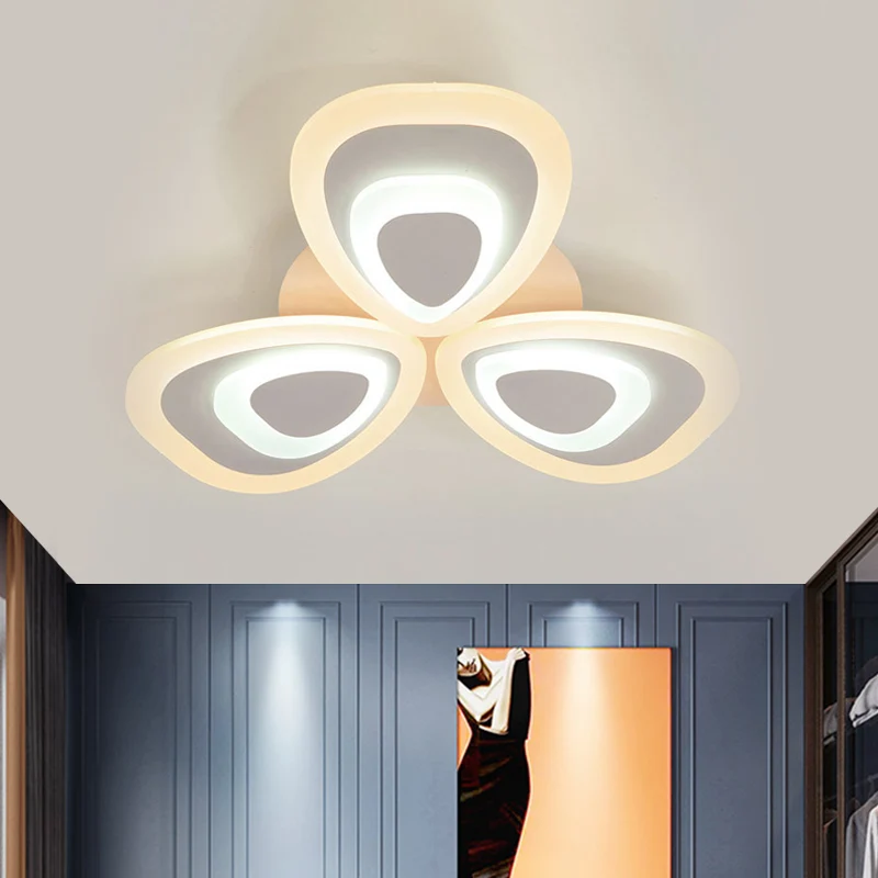 Luminaire de plafond en acrylique queue de paon, moderne, 3/5/9 lumières LED, lampe encastrée blanche, lumière chaude/blan...