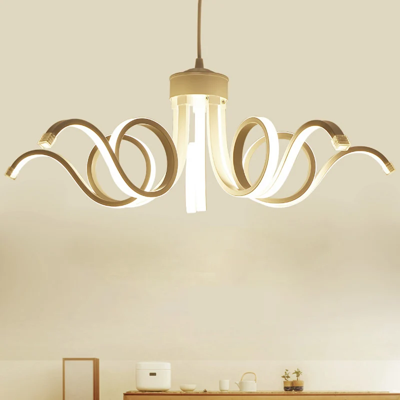 Luminaire de plafond LED en forme de pétale de Style moderne, luminaire de lustre en acrylique pour Restaurant Clearhalo