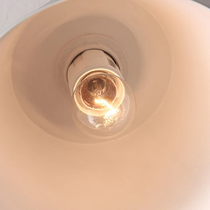 Luminaire semi-affleurant à seau Éclairage de plafond de salon en métal simple avec dessus en bois Clearhalo