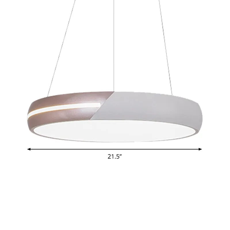 Luminaire suspendu à anneau en or Rose, luminaire LED moderne en métal pour salle à manger, 18 "/19"/21.5 "/30" de large C...