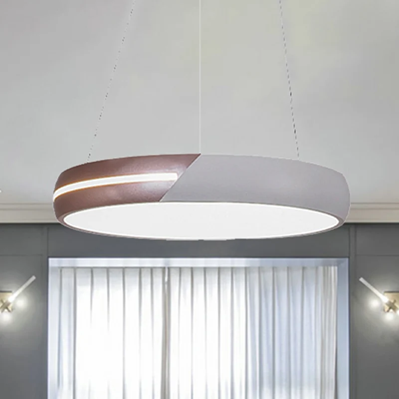Luminaire suspendu à anneau en or Rose, luminaire LED moderne en métal pour salle à manger, 18 "/19"/21.5 "/30" de large C...