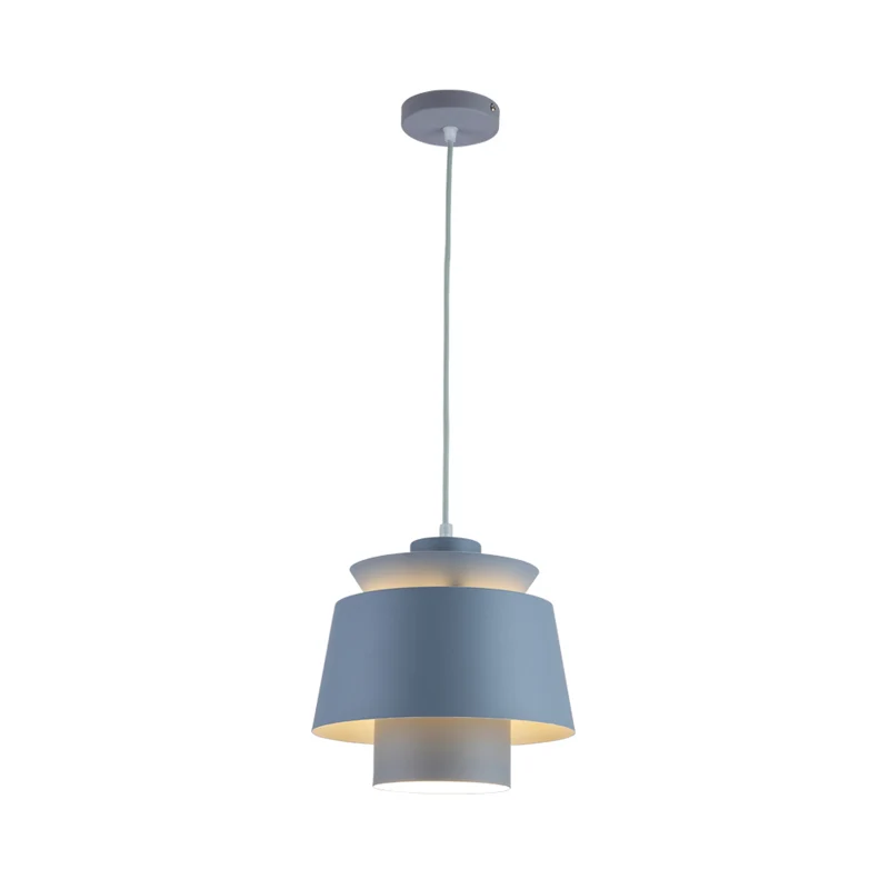 Luminaire suspendu conique de style moderniste, lampe à suspension métallique à 1 tête pour salon, noir/gris Clearhalo