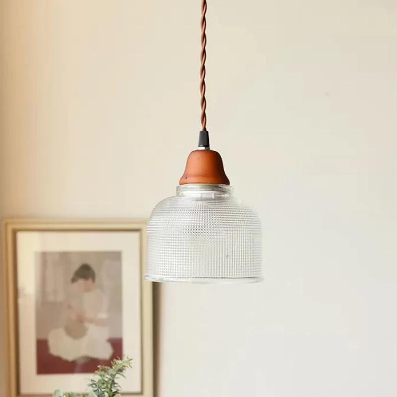 Luminaire suspendu Countryside Bowled, 5,5"/10,5" de large, 1 ampoule, plafonnier en verre à grille transparente, blanc Cl...