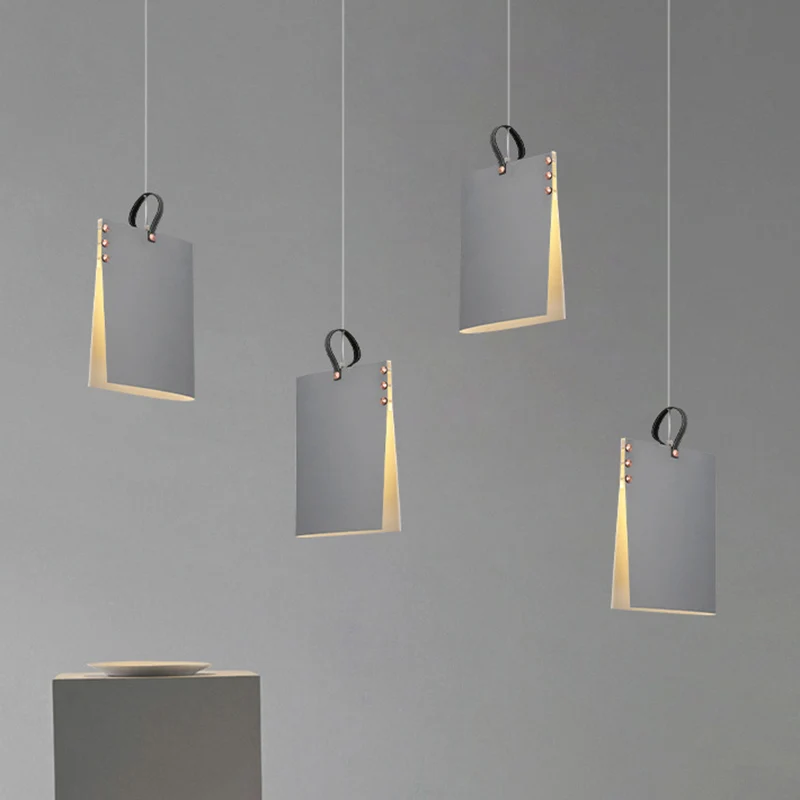 Luminaire suspendu rectangulaire en métal de Style moderne, luminaire suspendu pour salle à manger Clearhalo