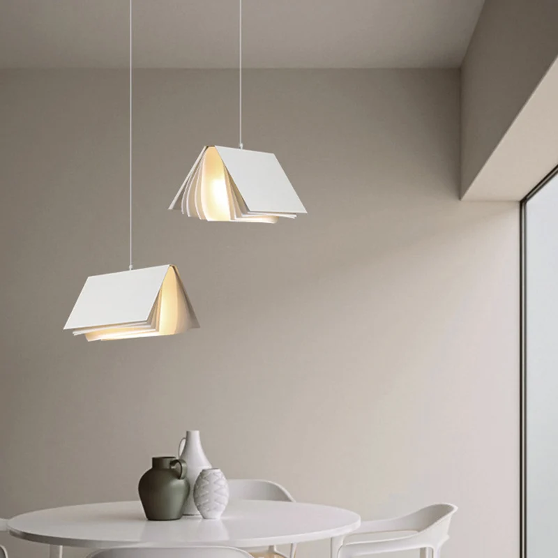 Luminaire suspendu rectangulaire en métal de Style moderne, luminaire suspendu pour salle à manger Clearhalo