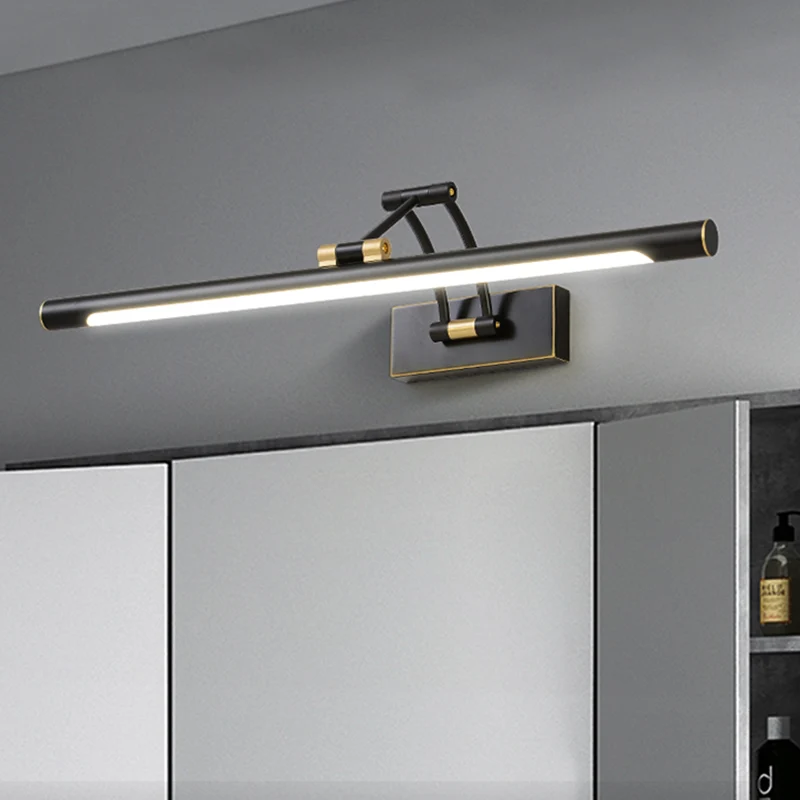 Luminaires muraux de vanité armés, Style de luxe moderne, lumière de vanité simple en cuivre Clearhalo