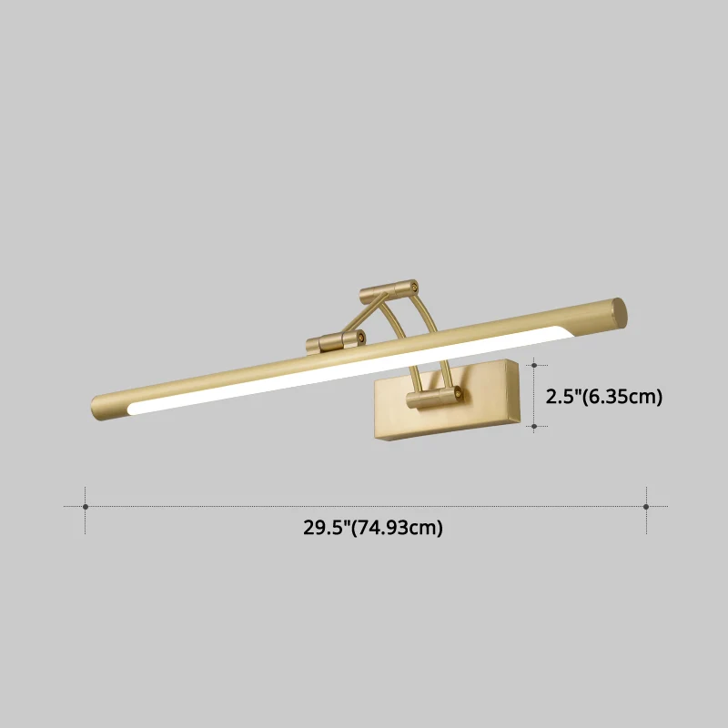 Luminaires muraux de vanité armés, Style de luxe moderne, lumière de vanité simple en cuivre Clearhalo