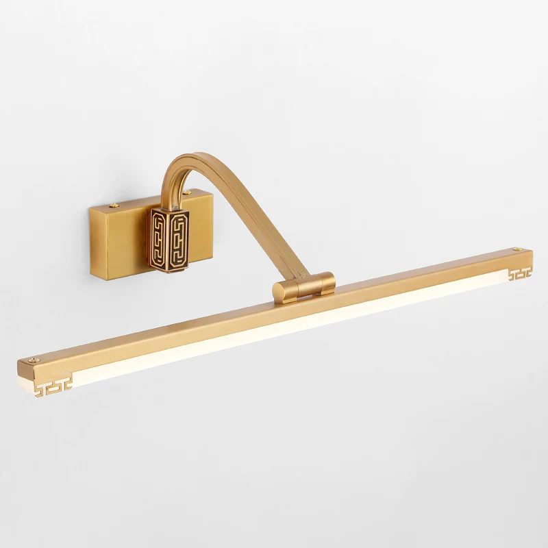 Lumière de vanité LED linéaire réglable, applique murale traditionnelle en acrylique, éclairage pour salle de bain Clearhalo