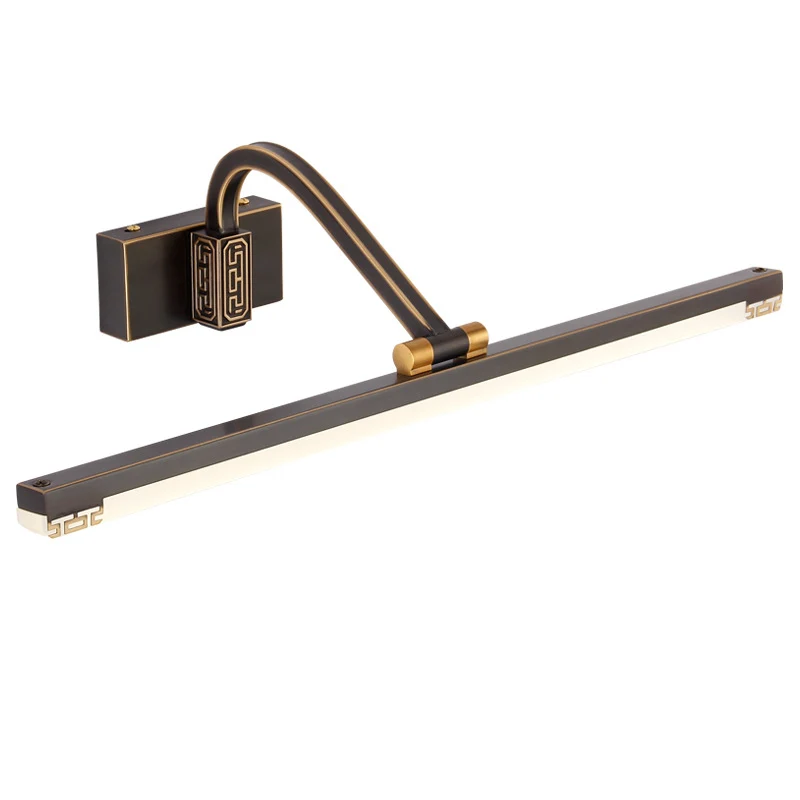 Lumière de vanité LED linéaire réglable, applique murale traditionnelle en acrylique, éclairage pour salle de bain Clearhalo
