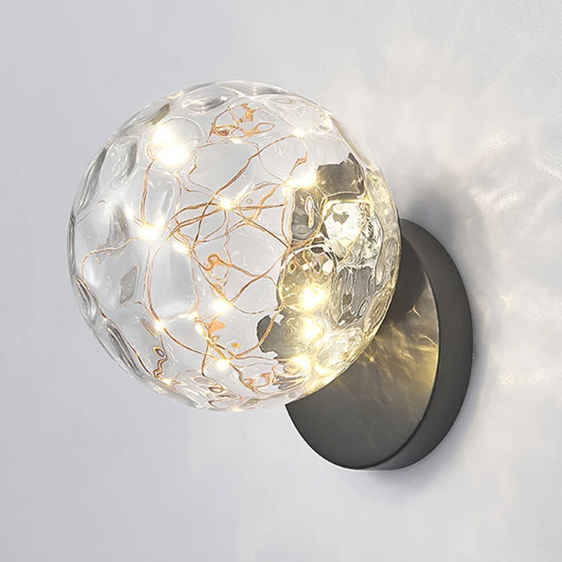 1 lumière verre ombre montage mural luminaire créatif étoile applique pour chevet Clearhalo