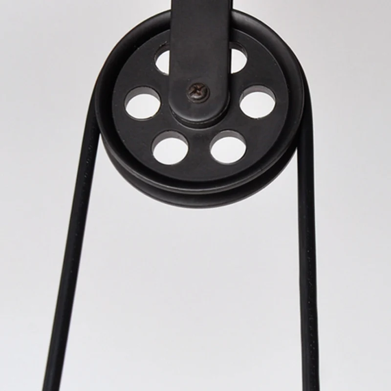 3 lumières en métal poulie île pendentif éclairage industriel noir cône ombre île lampes Clearhalo