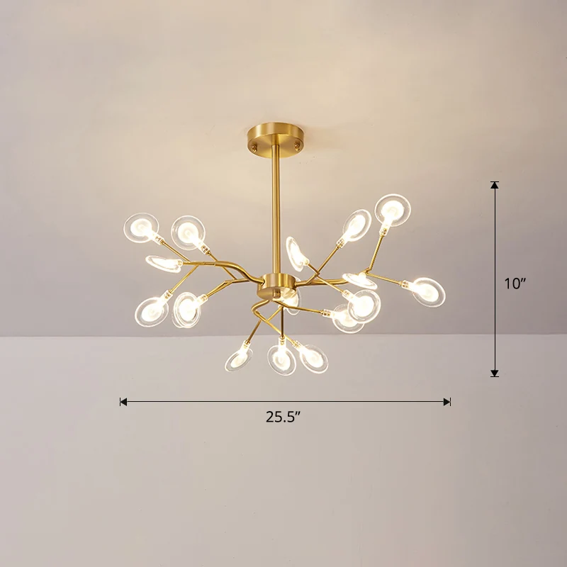 Lustre en forme de ver brillant, lampe suspendue en acrylique postmoderne pour salle à manger Clearhalo