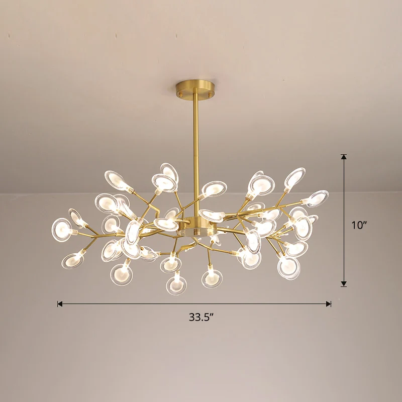 Lustre en forme de ver brillant, lampe suspendue en acrylique postmoderne pour salle à manger Clearhalo