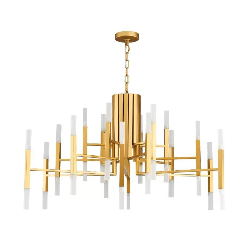 Lustre LED à plusieurs niveaux de Style postmoderne, luminaire suspendu métallique, 36 ampoules, luminaire décoratif d'int...
