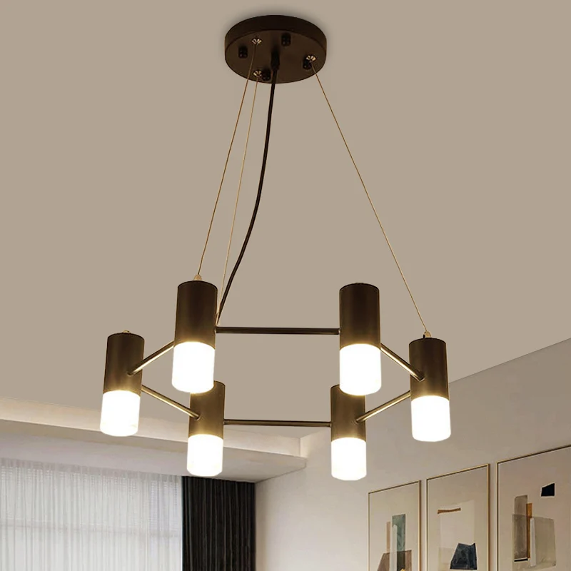 Lustre moderne en forme de nid d'abeille, éclairage suspendu en métal noir pour le salon de l'hôtel Clearhalo