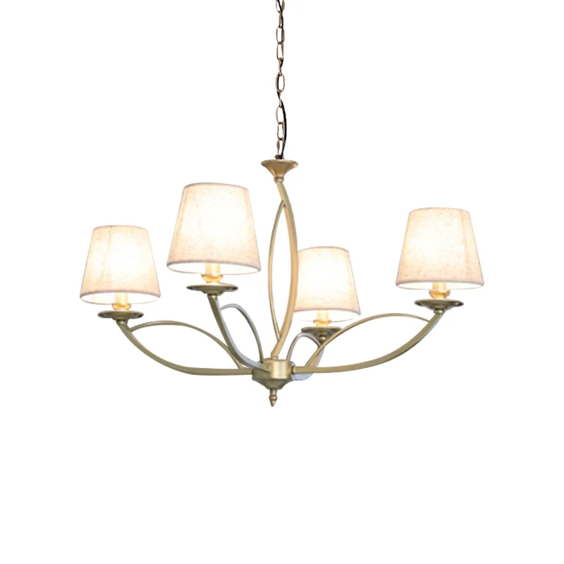 Lustre métallique à bras pivotant, éclairage de Style traditionnel, lampe à Suspension à 4/6/8 têtes pour chambre d'amis e...
