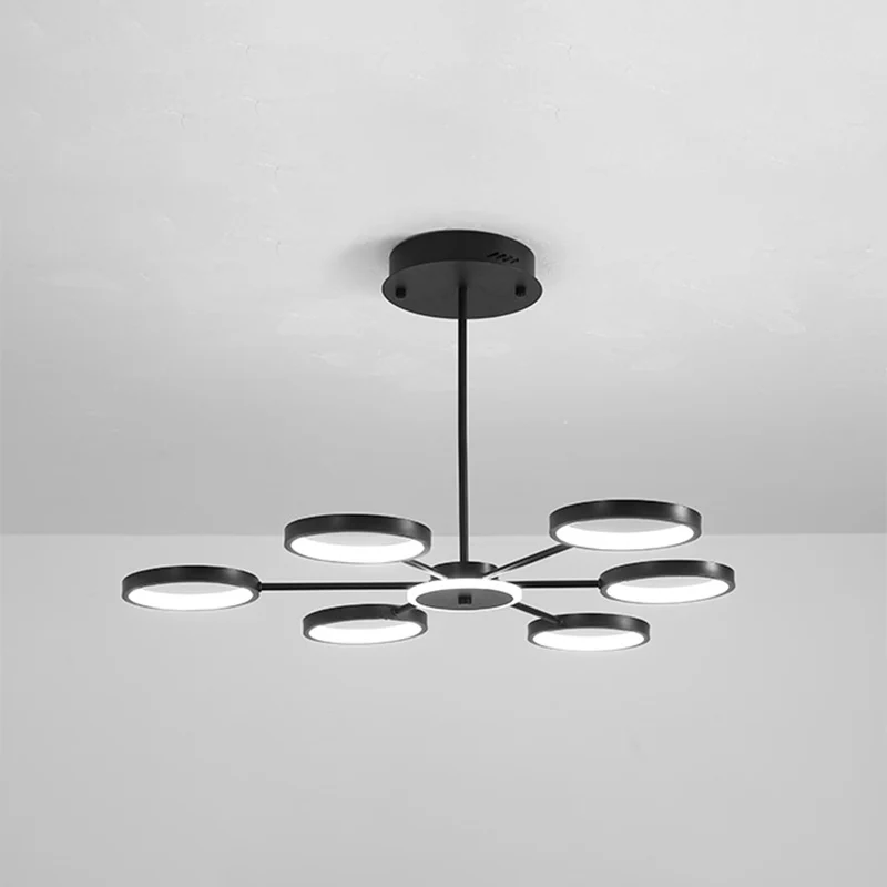 Lustre Starburst allumant un Kit de lampe suspendue en métal contemporain pour le salon Clearhalo