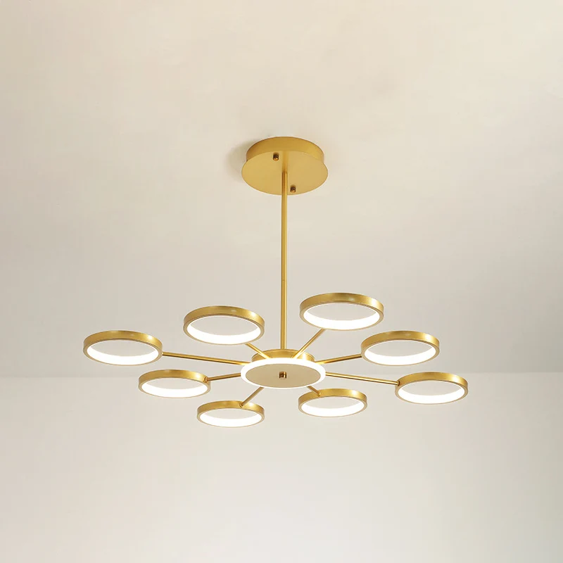 Lustre Starburst allumant un Kit de lampe suspendue en métal contemporain pour le salon Clearhalo