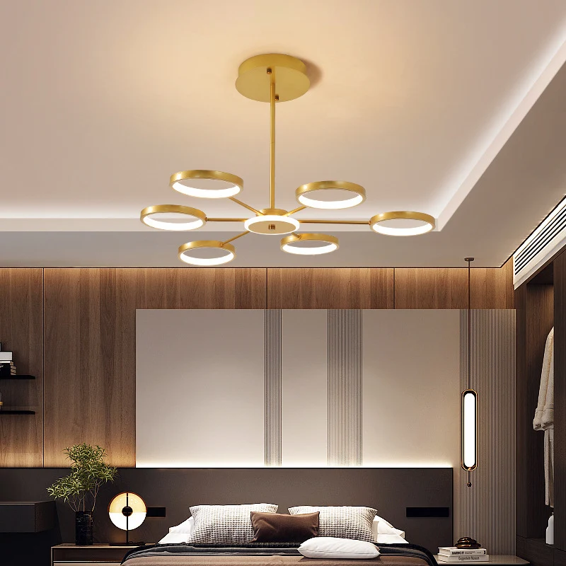 Lustre Starburst allumant un Kit de lampe suspendue en métal contemporain pour le salon Clearhalo