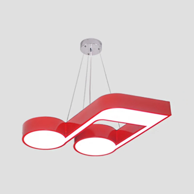 Lustre suspendu en forme de Note en acrylique, luminaire créatif à Suspension LED pour salle de danse Clearhalo