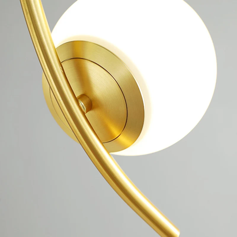 Lustre suspendu sphérique moderne et élégant en verre dépoli, luminaire suspendu à 9 ampoules pour salon avec bras noir et...