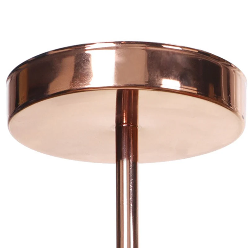 Lustre en verre ambré et diamant, modernisme, 9/12 têtes, plafonnier en or Rose, luminaire suspendu pour salon Clearhalo