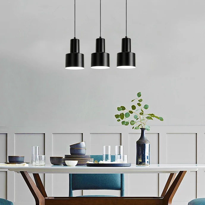 Macaron Loft suspension suspension cylindre 1 tête métallique plafond suspension pour salle de réunion Clearhalo