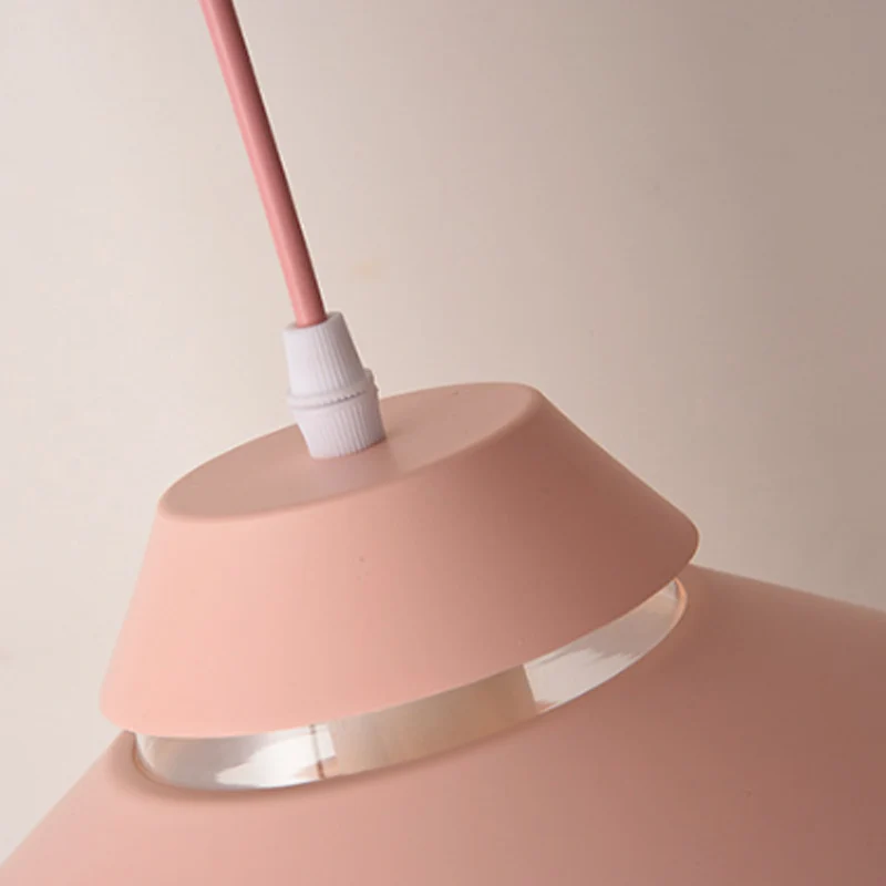 Macaron Plafonnier suspendu évasé élégant à 1 lumière métallique pour salon, bleu/vert Clearhalo
