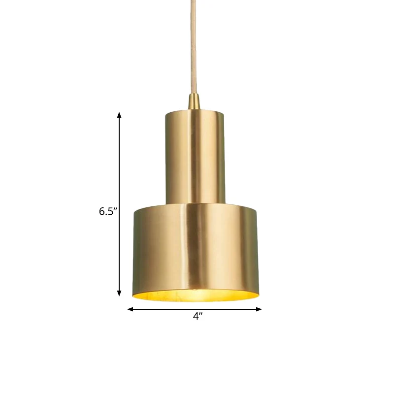 Mini grenade fer pendule lumière postmoderne unique finition en laiton luminaire suspendu Clearhalo