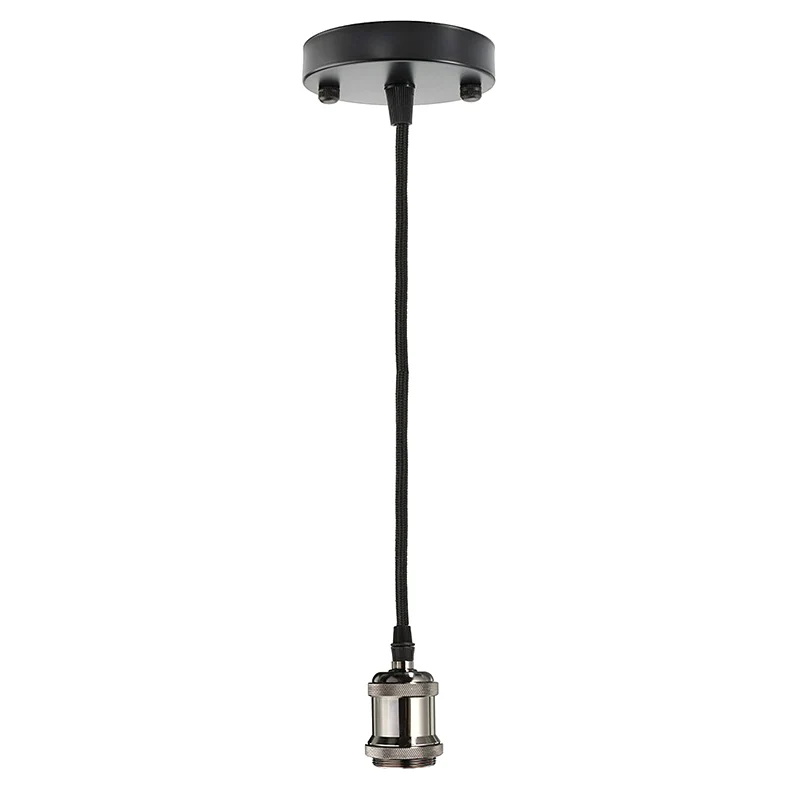 Mini suspension en cuivre de Style industriel, ampoule nue, lampe suspendue pour chambre à coucher avec fil de suspension...