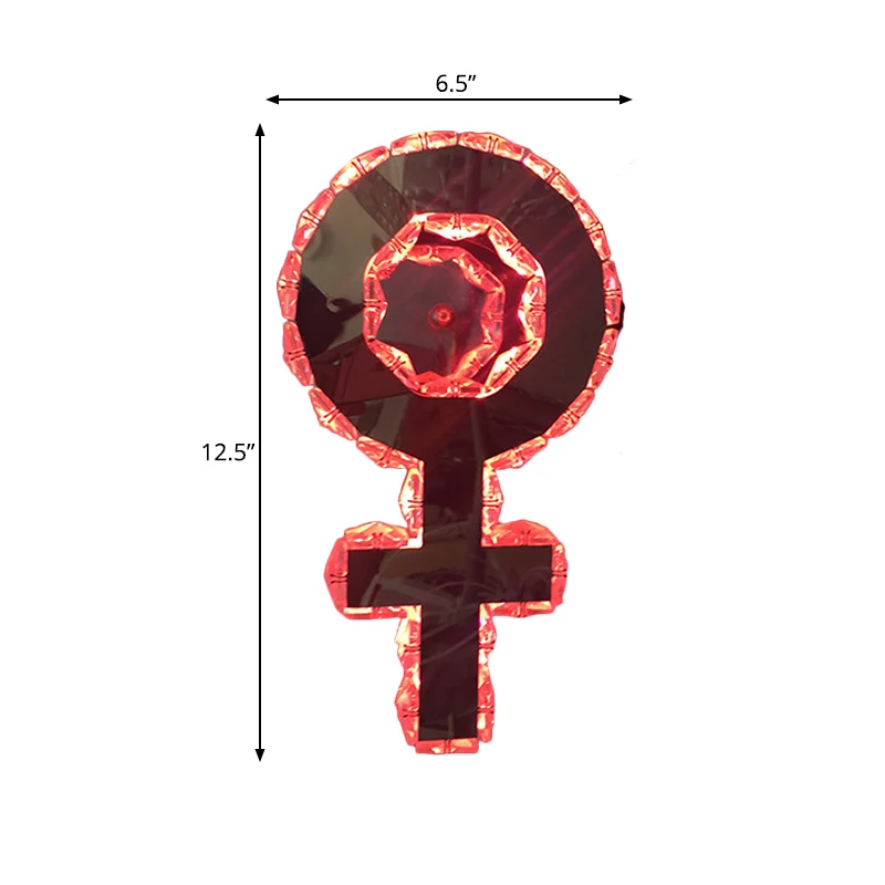 Nickel Girl Logo Éclairage mural de style moderniste en cristal biseauté LED pour chambre à coucher Clearhalo