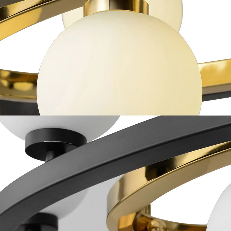 Nordic Bubble Island Lighting Suspension métallique à 11 lumières en noir pour restaurant Clearhalo