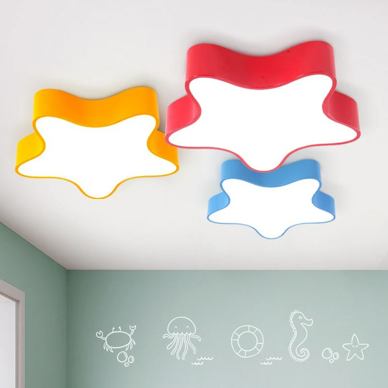 Pentacle plafonnier dessin animé métal chambre LED encastré luminaire Clearhalo