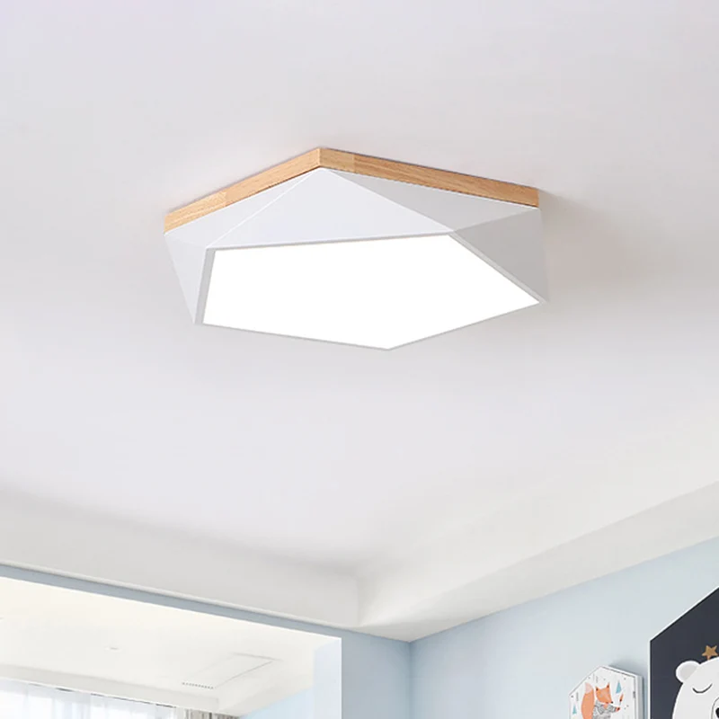 Pentagone encastré éclairage Style moderne en métal LED chambre encastré plafonnier luminaire Clearhalo