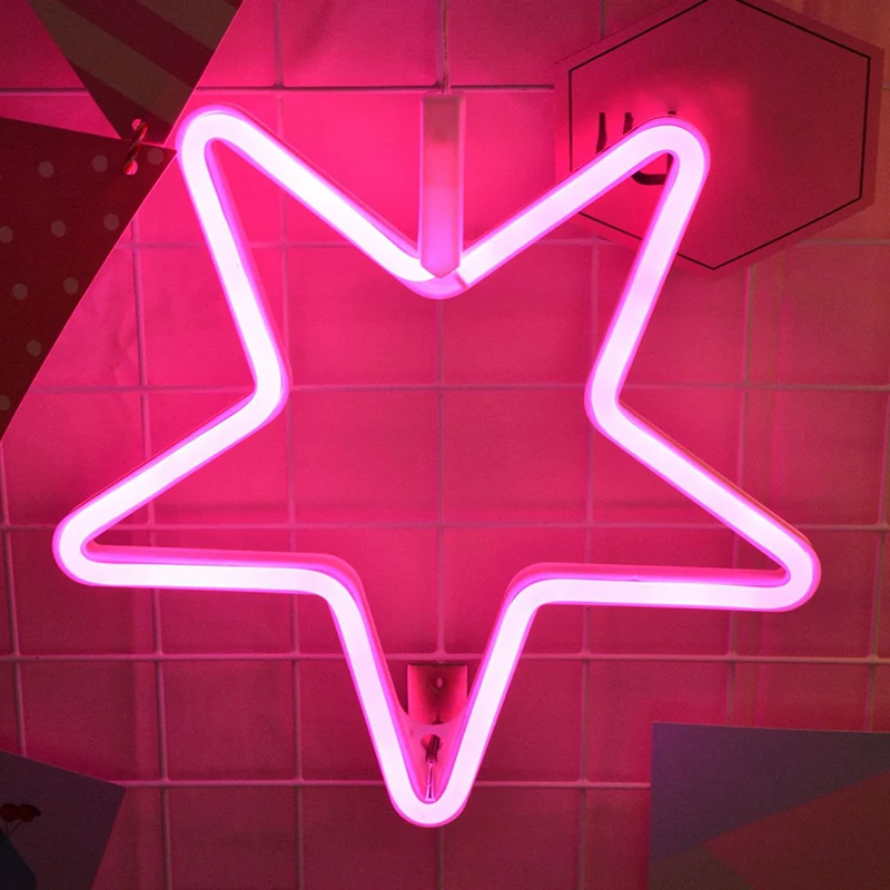 Pentastar – veilleuse en plastique moderniste LED, éclairage mural blanc pour chambre d'enfant Clearhalo