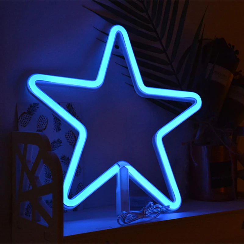 Pentastar – veilleuse en plastique moderniste LED, éclairage mural blanc pour chambre d'enfant Clearhalo